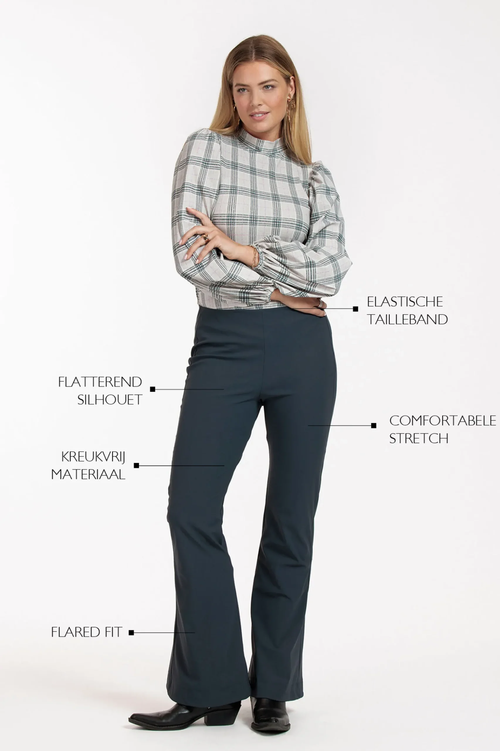 Ginger flair trousers - antraciet