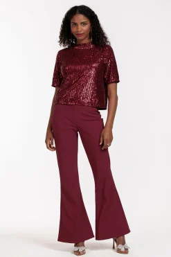 Ginger flair trousers - merlot