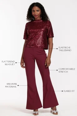 Ginger flair trousers - merlot