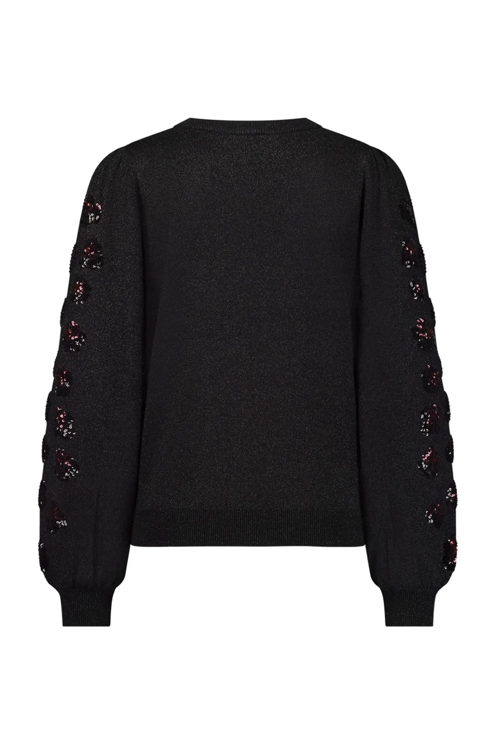 Hilly embroidery pullover - black