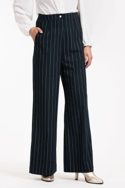 Holly gold pinstripe trousers - darkblue/gold