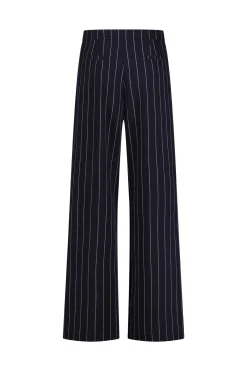 Holly gold pinstripe trousers - darkblue/gold