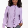 Idetta ruffle blouse - lila