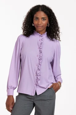 Idetta ruffle blouse - lila