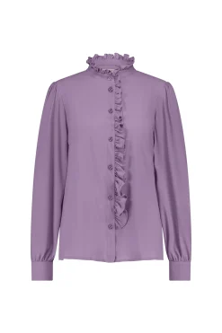 Idetta ruffle blouse - lila