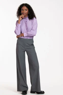 Idetta ruffle blouse - lila