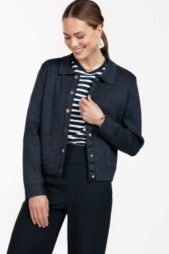 Imke lurex cardigan - dark blue