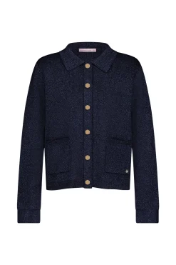 Imke lurex cardigan - dark blue