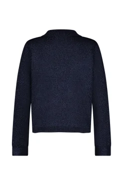 Imke lurex cardigan - dark blue