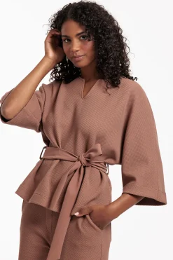 Irena honeycomb top - chocolate