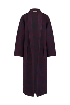 Isana zebra coat - dark blue/blackberry