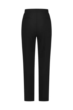 Ivory button trousers - black