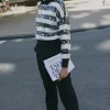 Ivory button trousers - dark blue