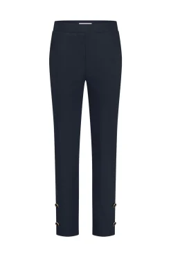 Ivory button trousers - dark blue