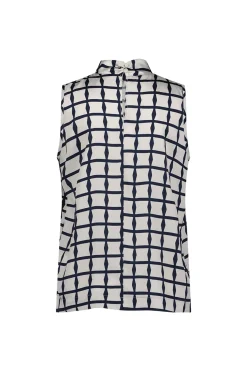 Iza squares top - kit/dark blue
