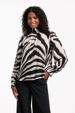Izza zebra crepe top - kit/ new army