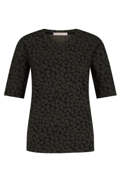 Jamie triangles tee - black/new army