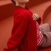 Jax tweed bomber jacket - red