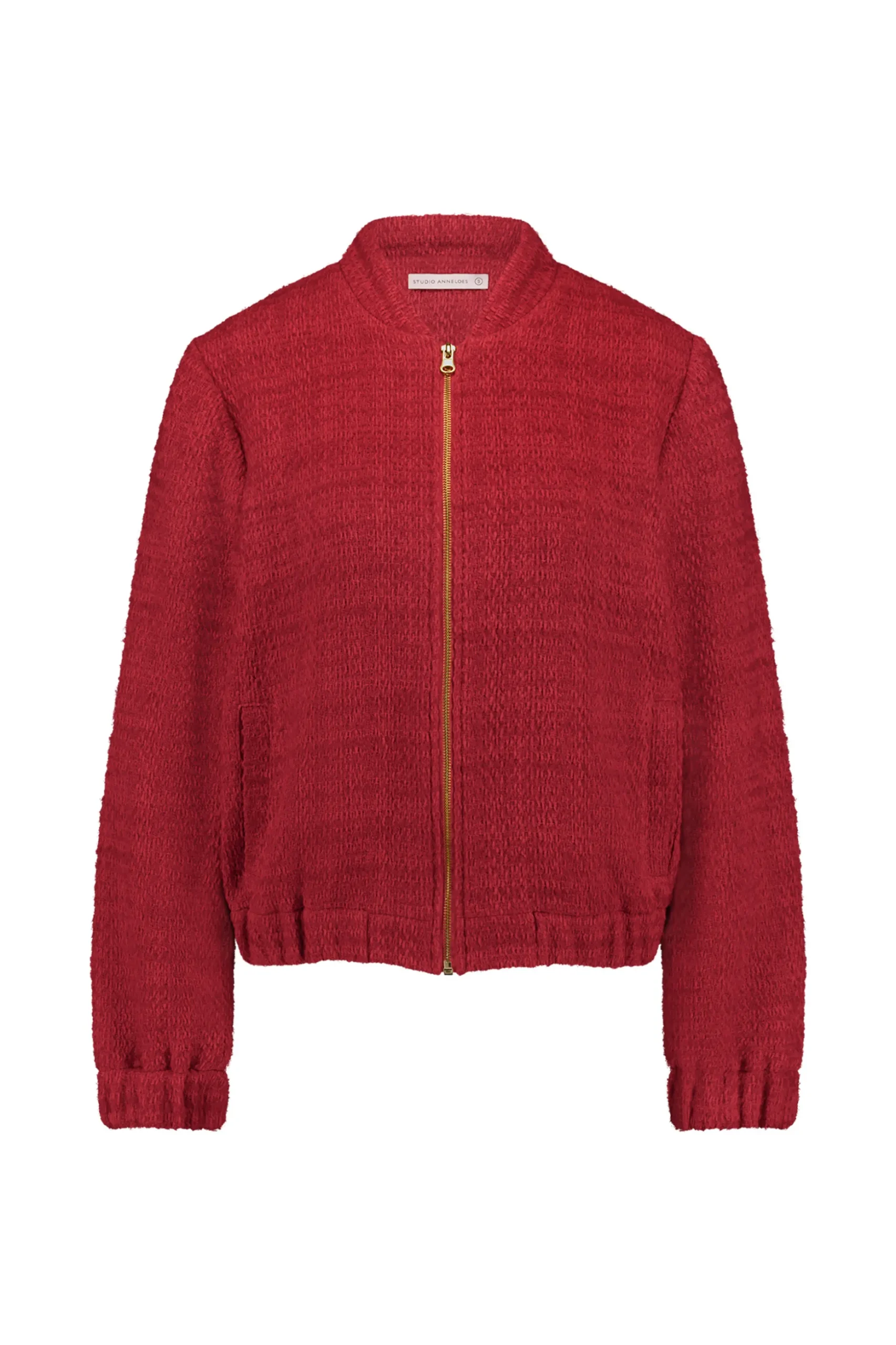 Jax tweed bomber jacket - red