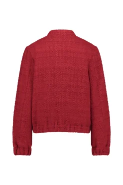 Jax tweed bomber jacket - red