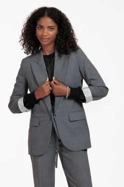Jeni grey melee blazer - grey melange