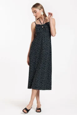Jillian irr dot dress - black/off white