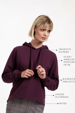 Jip hoody sweater - blackberry