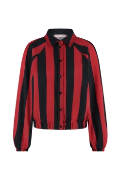 Johni stripe blouse - dark blue/red