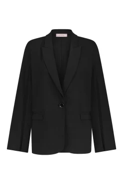 Joline cape blazer - black