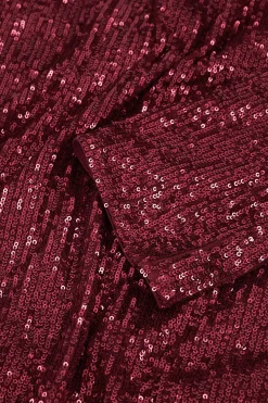 Julia 2way sequins top - merlot