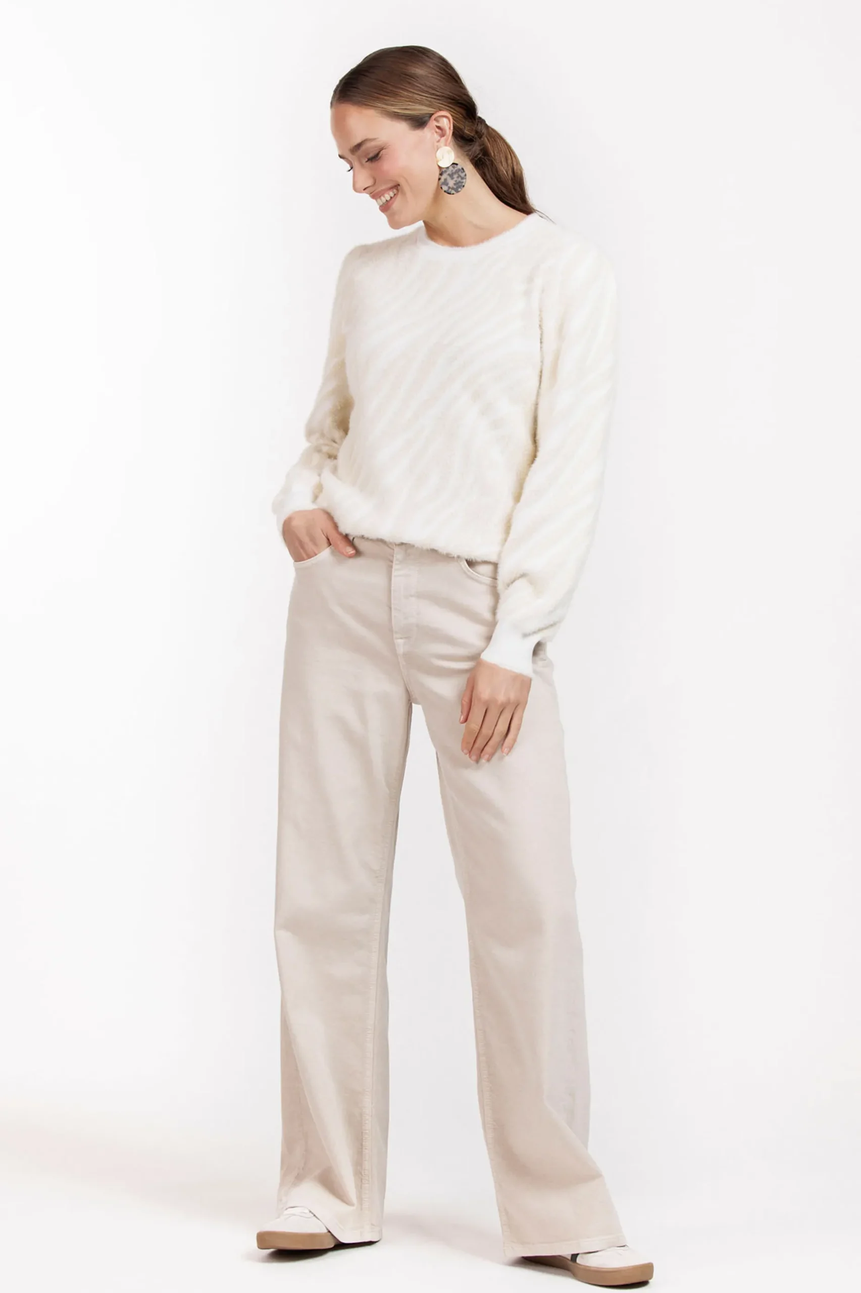 June zebra pullover - Offwhite/kit