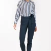 Kate mini check trousers - dark blue/black