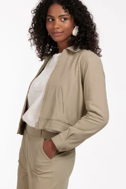 Kelsi bonded jacket - latte