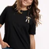 Klaasje bow tshirt - black