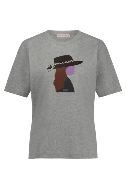 Klaasje cowgirl tshirt - grey melange