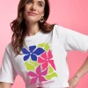 Klaasje floral tshirt - white