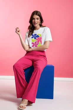 Klaasje floral tshirt - white
