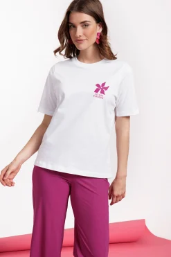 Klaasje flower tshirt - white