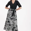 Kristie palm dress - kit/black