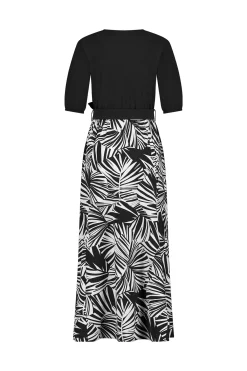 Kristie palm dress - kit/black