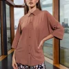 Kyra blouse - chocolate