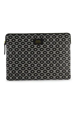 Laptop sleeve SA print - black/off white