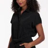 Lena sparkle blouse - black