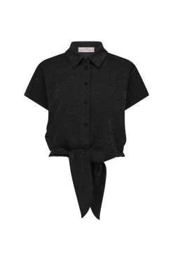 Lena sparkle blouse - black