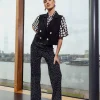 Leonore bonded gilet - black