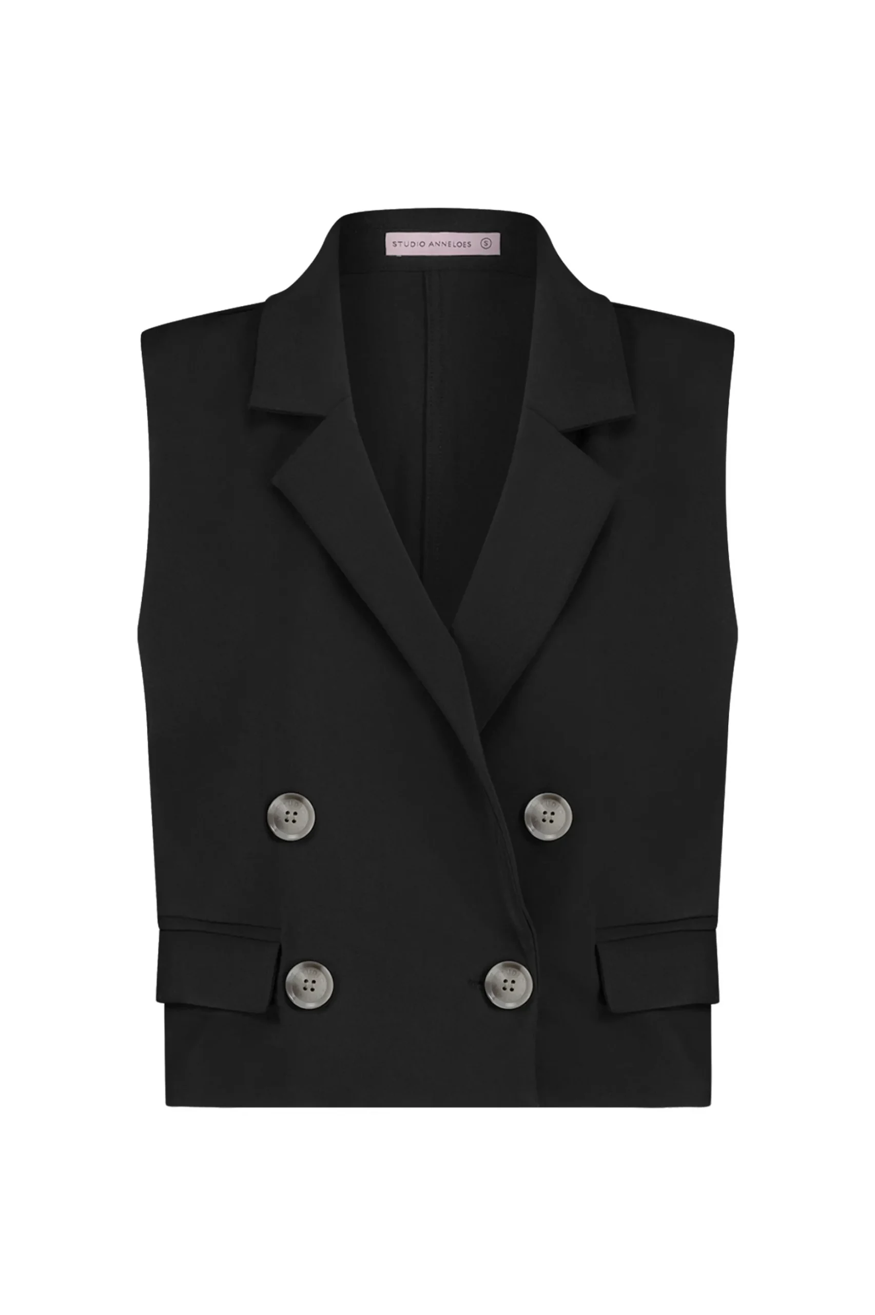 Leonore bonded gilet - black