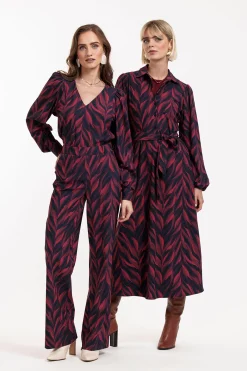 Les leaves top - darkblue/merlot