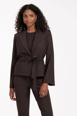 Lette bonded blazer - espresso