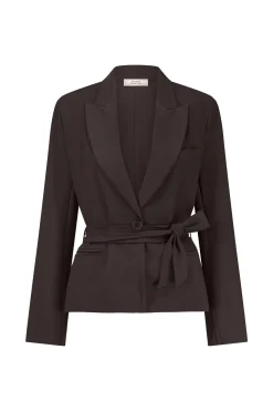 Lette bonded blazer - espresso