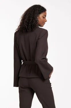 Lette bonded blazer - espresso